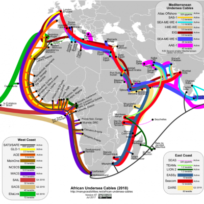 Africa Undersea Cable Map 2018
